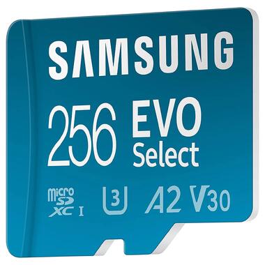 Карта памяти microSDXC (UHS-І U3) Samsung EVO Select 256Gb class 10 A2 V30 (R130MB/s W30MB/s) (adapter SD) (MB-ME256KA/EU) фото №6