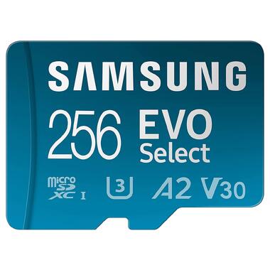 Карта памяти microSDXC (UHS-І U3) Samsung EVO Select 256Gb class 10 A2 V30 (R130MB/s W30MB/s) (adapter SD) (MB-ME256KA/EU) фото №4
