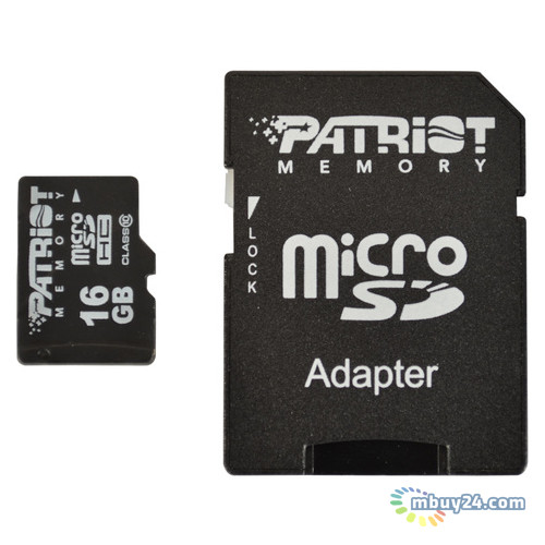 Карта пам'яті Patriot microSDHC 16GB Class 10 (PSF16GMCSDHC10) фото №1