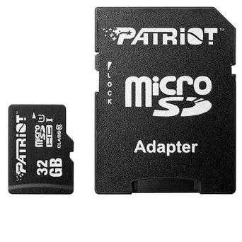Карта пам'яті Patriot MicroSDHC card 32G C10 UHS-I adapter (PSF32GMCSDHC10) фото №1