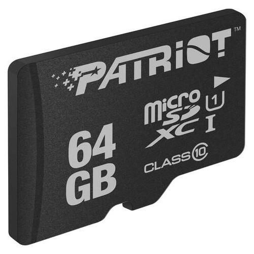 Карта пам'яті Patriot microSDXC LX Series 64GB Class 10 W-10MB/s R-80MB/s Без адаптера (PSF64GMDC10) фото №2