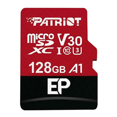 Карта пам'яті Patriot 128GB microSDXC class 10 UHS-I/U3 EP A1 (PEF128GEP31MCX) фото №1