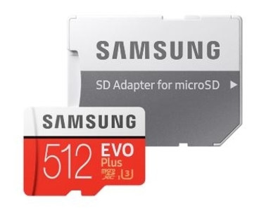 Карта памяти Samsung 512GB microSDXC C10 UHS-I U3 R100/W90MB/s Evo Plus + SD адаптер (MB-MC512GA/RU) фото №3