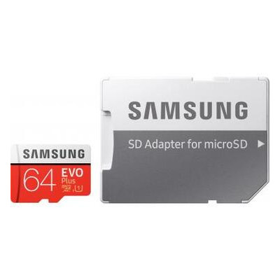 Карта памяти Samsung 64GB microSDXC class 10 UHS-I U1 Evo Plus V2 (MB-MC64HA/RU) фото №1