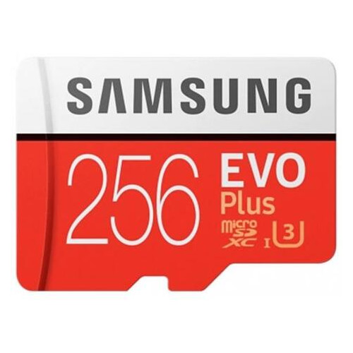 Карта памяти MicroSDXC 256GB UHS-I U3 Samsung Evo Plus R100/W90MB/s + SD Adapter (MB-MC256HA/RU) фото №1