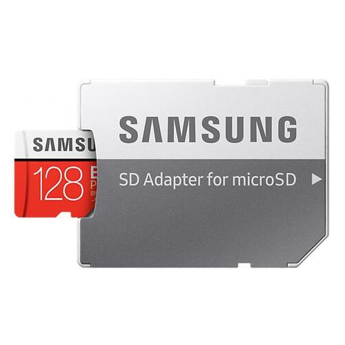 Карта памяти Samsung 128GB microSDXC C10 UHS-I U3 R100/W60MB/s Evo Plus V2 + SD адаптер (JN63MB-MC128HA/RU) фото №1
