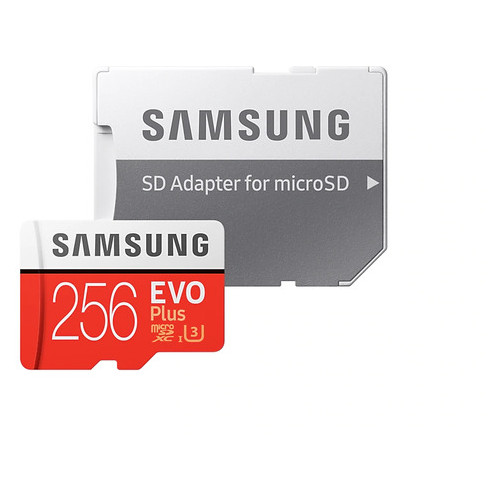 Карта памяти Samsung 256GB microSDXC C10 UHS-I U3 R100/W90MB/s Evo Plus V2 + SD адаптер (JN63MB-MC256HA/RU) фото №2