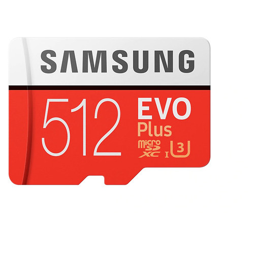 Карта пам'яті Samsung 512GB microSDXC C10 UHS-I U3 R100/W90MB/s Evo Plus V2 адаптер SD (JN63MB-MC512HA/RU) фото №3