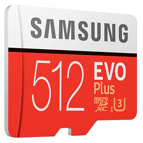 Карта пам'яті Samsung 512GB microSDXC C10 UHS-I U3 R100/W90MB/s Evo Plus V2 адаптер SD (JN63MB-MC512HA/RU) фото №4