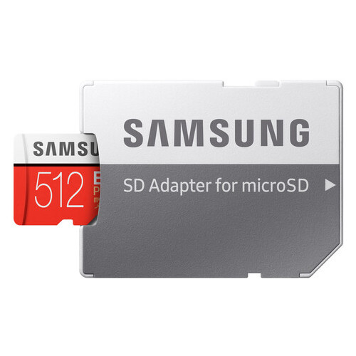 Карта пам'яті Samsung 512GB microSDXC C10 UHS-I U3 R100/W90MB/s Evo Plus V2 адаптер SD (JN63MB-MC512HA/RU) фото №2