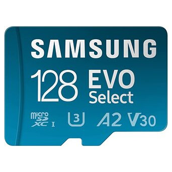 Карта пам'яті Samsung 128GB EVO Select microSDXC   Adapter (MB-ME128KA/AM) фото №1