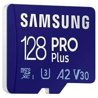 Карта пам'яті Samsung 128GB PRO Plus microSDXC   Adapter (MB-MD128KA/AM) фото №2