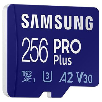 Карта пам'яті Samsung 256GB PRO Plus microSDXC + Adapter (MB-MD256KA/AM) фото №2