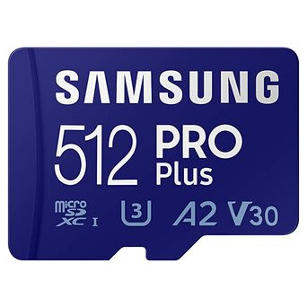 Карта пам'яті Samsung 512GB PRO Plus microSDXC   Adapter (MB-MD512KA/AM) фото №1