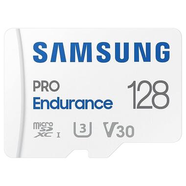 Карта пам'яті Samsung Pro Endurance NEW 128 GB microSDXC Class 10 UHS-I U3 V30 + SD adapter (MB-MJ128KA) фото №2