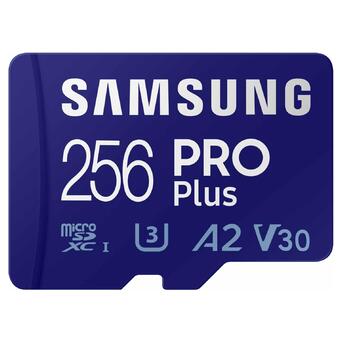 Карта пам'яті SAMSUNG PRO Plus NEW 2023 microSD Memory Card   Adapter, 256GB MicroSDXC (MB-MD256SA) фото №1
