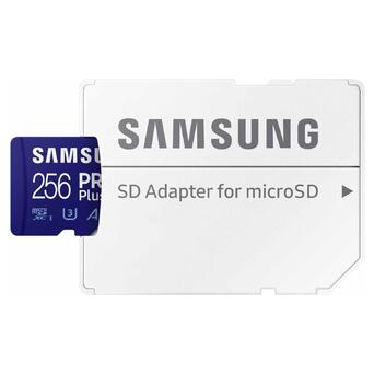 Карта пам'яті SAMSUNG PRO Plus NEW 2023 microSD Memory Card   Adapter, 256GB MicroSDXC (MB-MD256SA) фото №2