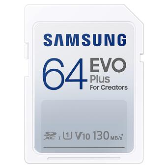 Карта пам'яті Samsung 64GB SDXC UHS-I U1 V10 EVO Plus (MB-SC64K/AM) фото №1
