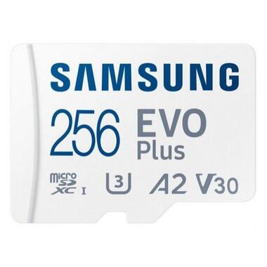Карта пам'яті  Samsung 256GB microSDXC Class 10 UHS-I U3 V30 A2 EVO Plus + SD Adapter MB-MC256KA фото №2