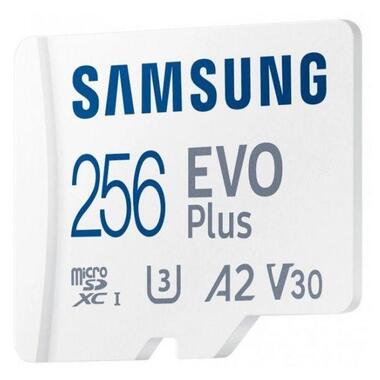Карта пам'яті  Samsung 256GB microSDXC Class 10 UHS-I U3 V30 A2 EVO Plus + SD Adapter MB-MC256KA фото №4