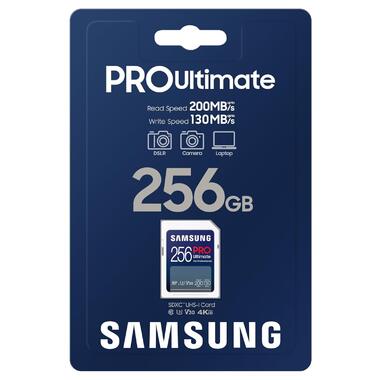 Карта пам'яті  Samsung PRO Ultimate 256GB SDXC 4K UHD, UHS-I, C10, U3, V30, A2 for DSLR (MB-SY256S) фото №2