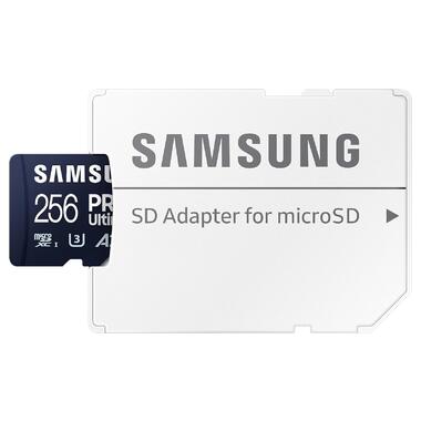 Карта пам'яті  Samsung PRO Ultimate microSDXC + Adapter 256GB 4K UHD, UHS-I, Class 10, U3,V30, A2 (MB-MY256SA) фото №2