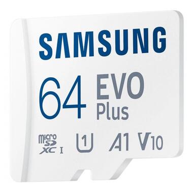 Карта пам'яті Samsung microSDHC 64GB C10 UHS-I R100MB/s Evo Plus + SD (MB-MC64KA/EU) фото №3
