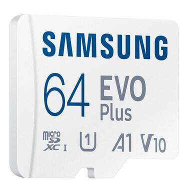 Карта пам'яті Samsung microSDHC 64GB C10 UHS-I R100MB/s Evo Plus + SD (MB-MC64KA/EU) фото №4