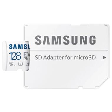 Карта памяти Samsung 128 GB microSDXC Class 10 UHS-I U3 V30 A2 EVO Plus+SD Adapte (MC128SA/EU) фото №5