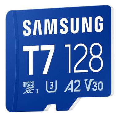 Карта памяти Samsung 128GB microSDXC class 10 UHS-I U3 V30 A2 T7 (MB-MB128T/WW) фото №3