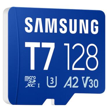Карта памяти Samsung 128GB microSDXC class 10 UHS-I U3 V30 A2 T7 (MB-MB128T/WW) фото №2