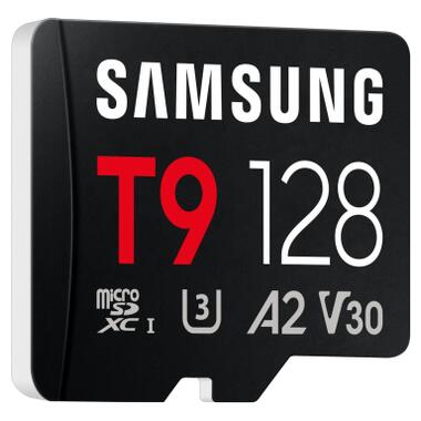 Карта памяти Samsung 128GB microSDXC class 10 UHS-I U3 V30 A2 T9 (MB-MH128T/WW) фото №3