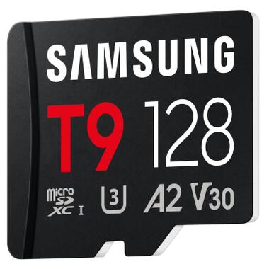 Карта памяти Samsung 128GB microSDXC class 10 UHS-I U3 V30 A2 T9 (MB-MH128T/WW) фото №2