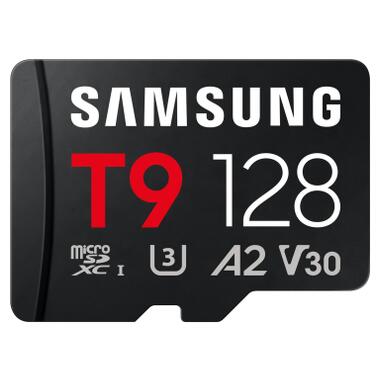 Карта памяти Samsung 128GB microSDXC class 10 UHS-I U3 V30 A2 T9 (MB-MH128T/WW) фото №1