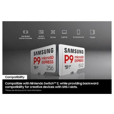 Карта памяти Samsung 256GB microSDXC class 10 SD7.1 UHS-I U3 V30 P9 Express (MB-MK256T/WW) фото №9