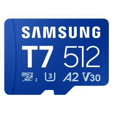 Карта памяти Samsung 512GB microSDXC class 10 UHS-I U3 V30 A2 T7 (MB-MB512T/WW) фото №1