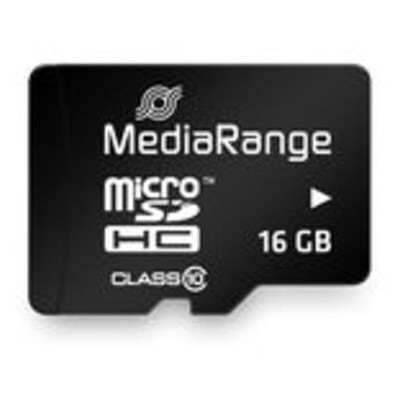 Карта памяти microSDHC MediaRange 16 Gb Class 10 SD адаптер (MR958) фото №3
