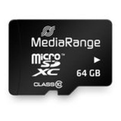 Карта памяти microSDXC MediaRange 64 Gb Class 10 SD адаптер (MR955) фото №3