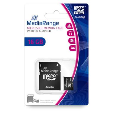 Карта памяти Mediarange 16GB microSD class 10 (MR958) фото №2