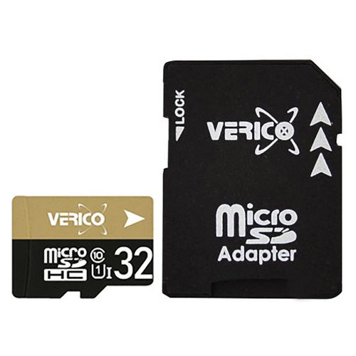 Карта памяти  Verico microSDHC/SDXC Class 10 UHS-I SD adapter 32 Gb фото №1