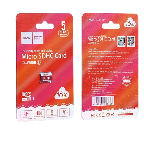 Карта памяти Hoco MicroSD 16GB Class 10 (77702907) фото №2