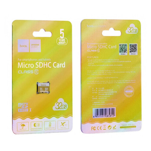 Карта пам'яті Hoco Micro SD HS 32 GB, Жовта фото №3