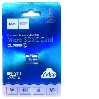 Карта пам'яті Hoco Micro SDHS 64GB Синя фото №2
