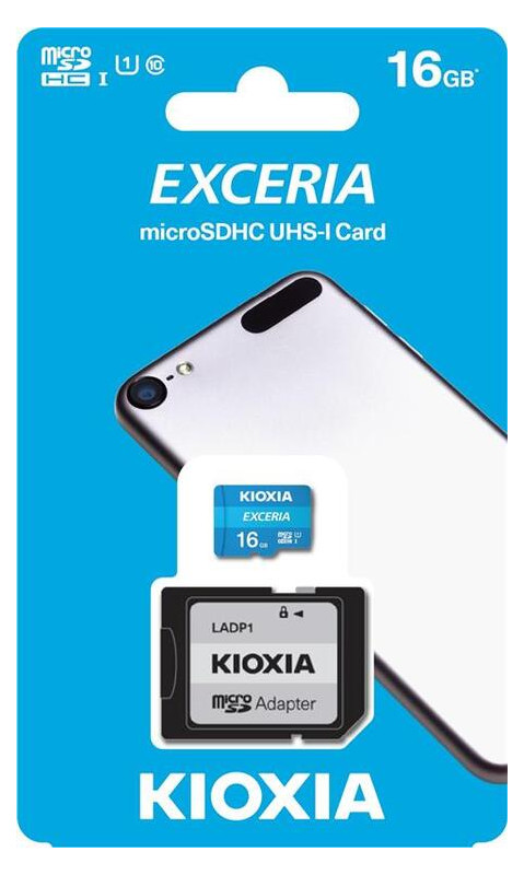 Карта пам'яті MicroSDHC 16GB UHS-I Class 10 Kioxia Exceria R100MB/s (LMEX1L016GG2) Адаптер SD фото №4