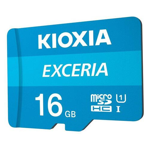Карта пам'яті MicroSDHC 16GB UHS-I Class 10 Kioxia Exceria R100MB/s (LMEX1L016GG2) Адаптер SD фото №2