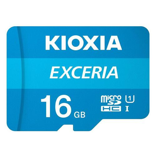 Карта пам'яті MicroSDHC 16GB UHS-I Class 10 Kioxia Exceria R100MB/s (LMEX1L016GG2) Адаптер SD фото №1