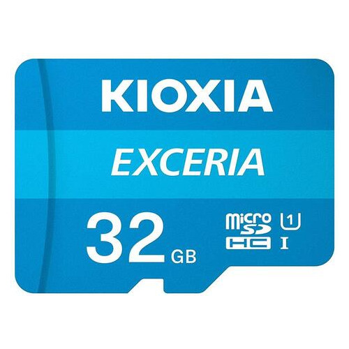 Карта пам'яті MicroSDHC 32GB UHS-I Class 10 Kioxia Exceria R100MB/s (LMEX1L032GG2) Адаптер SD фото №1