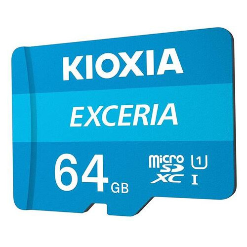 Карта пам'яті MicroSDXC 64GB UHS-I Class 10 Kioxia Exceria R100MB/s (LMEX1L064GG2) Адаптер SD фото №2