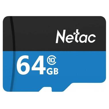 Карта пам'яті Netac microSD 64GB C10 UHS-I R80MB/s + SD (NT02P500STN-064G-R) фото №1