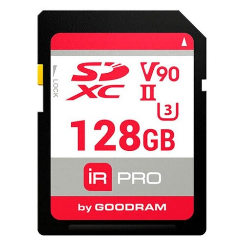 Карта пам'яті Goodram 128 GB SDXC UHS-II U3 IRDM PRO IRP-S9B0-1280R11 фото №1